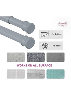 Feelings Feelings Shower Curtain Rod 104-190Cm-Grey  - Image 3