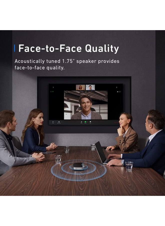 AnkerWork SR500 Conference Speaker and Microphone with Deep Learning, 8 Mics, 48 kHz, Connect 5 Speakerphones in Daisy Chain, AI Noise Cancellation, Premium Pickup in Conference Rooms Up to 45 People