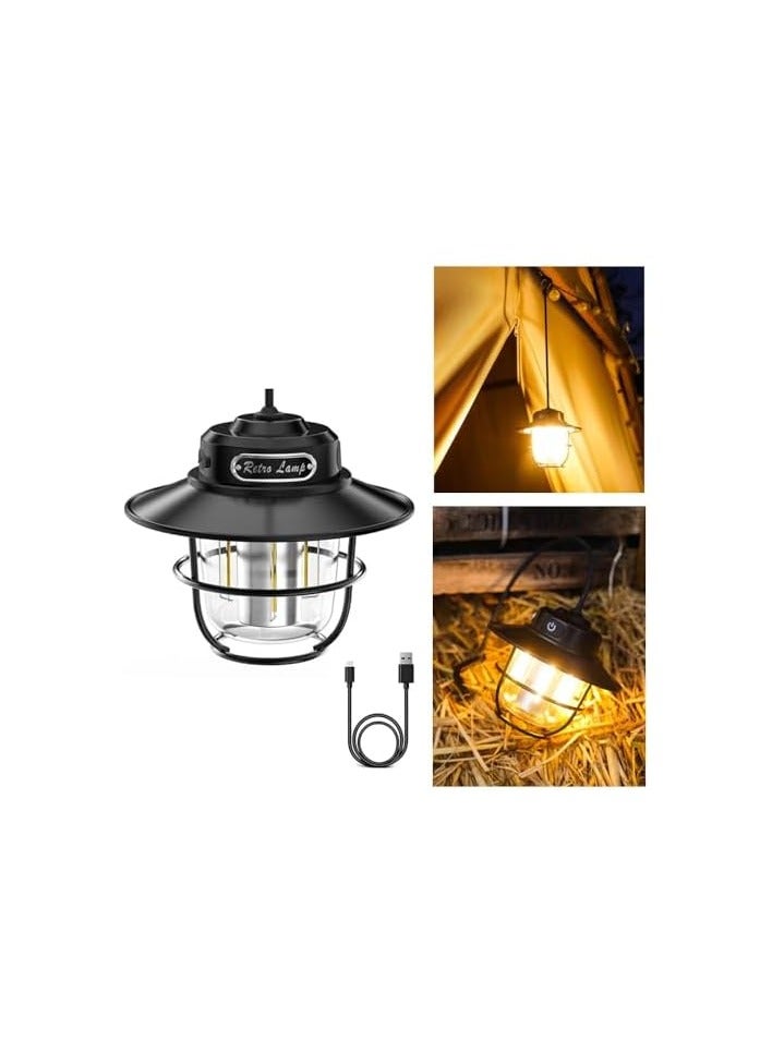 erorex LED Rechargeable Outdoor Camping Light, Mini Portable Tent Emergency Light， New Horse Lamp 4-speed Mode White and Warm Light, Amber and Warm White Light.  - Image 2