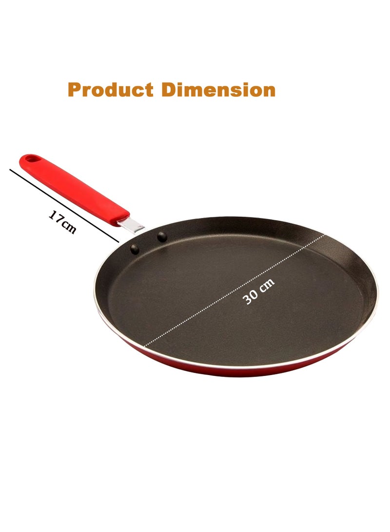 Sweet Home Non Stick Pizza Pans (30 cm), Crepe Pan PFOA & PTFEs Free Frying Pan Versatile and Healthy Cooking with Our Premium Nonstick Pan - Image 2