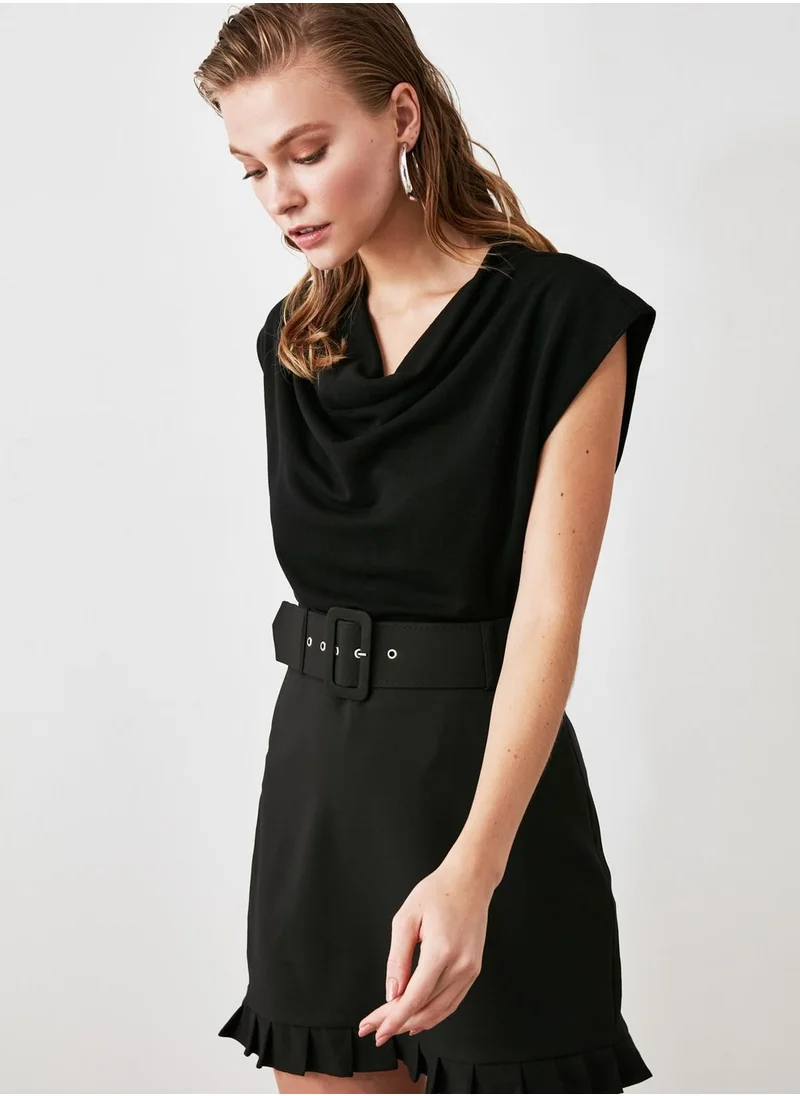 trendyol High Waist Ruffle Hem Skirt