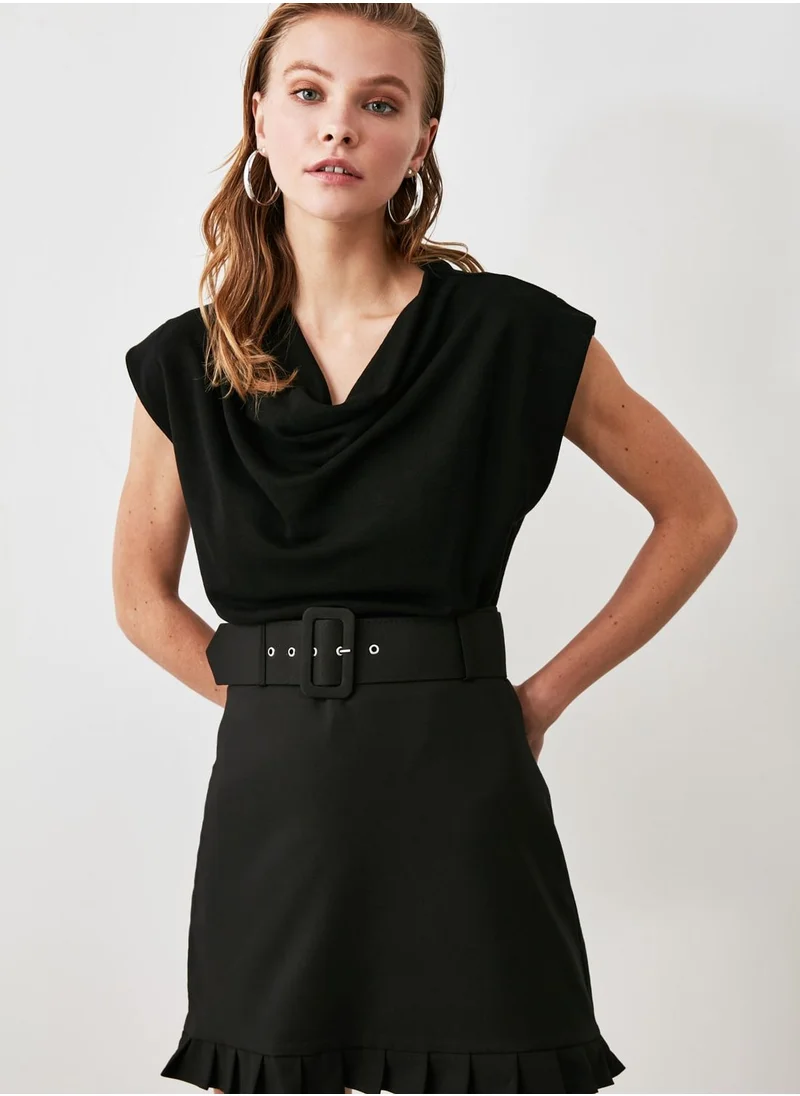 trendyol High Waist Ruffle Hem Skirt
