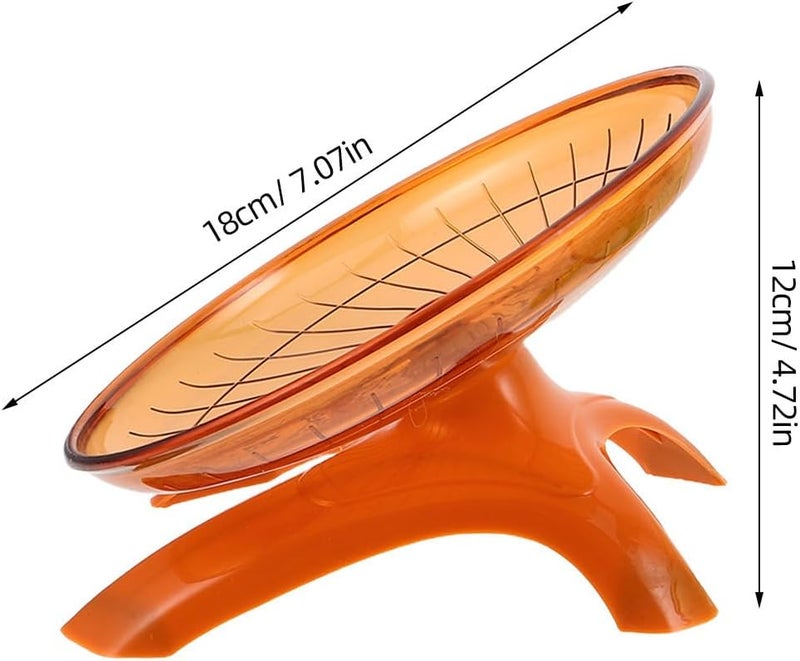 Hamster Running Wheel and Silent Exercise Spinner, Quiet Rotating Flying Saucer for Small Pets, Medium Size with Non-Slip Surface, Suitable for Hamsters, Gerbils, Chinchillas, - Image 2