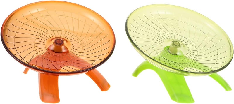 Hamster Running Wheel and Silent Exercise Spinner, Quiet Rotating Flying Saucer for Small Pets, Medium Size with Non-Slip Surface, Suitable for Hamsters, Gerbils, Chinchillas, - Image 1
