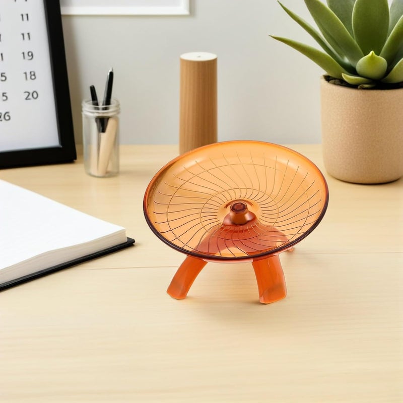 Hamster Running Wheel and Silent Exercise Spinner, Quiet Rotating Flying Saucer for Small Pets, Medium Size with Non-Slip Surface, Suitable for Hamsters, Gerbils, Chinchillas, - Image 5