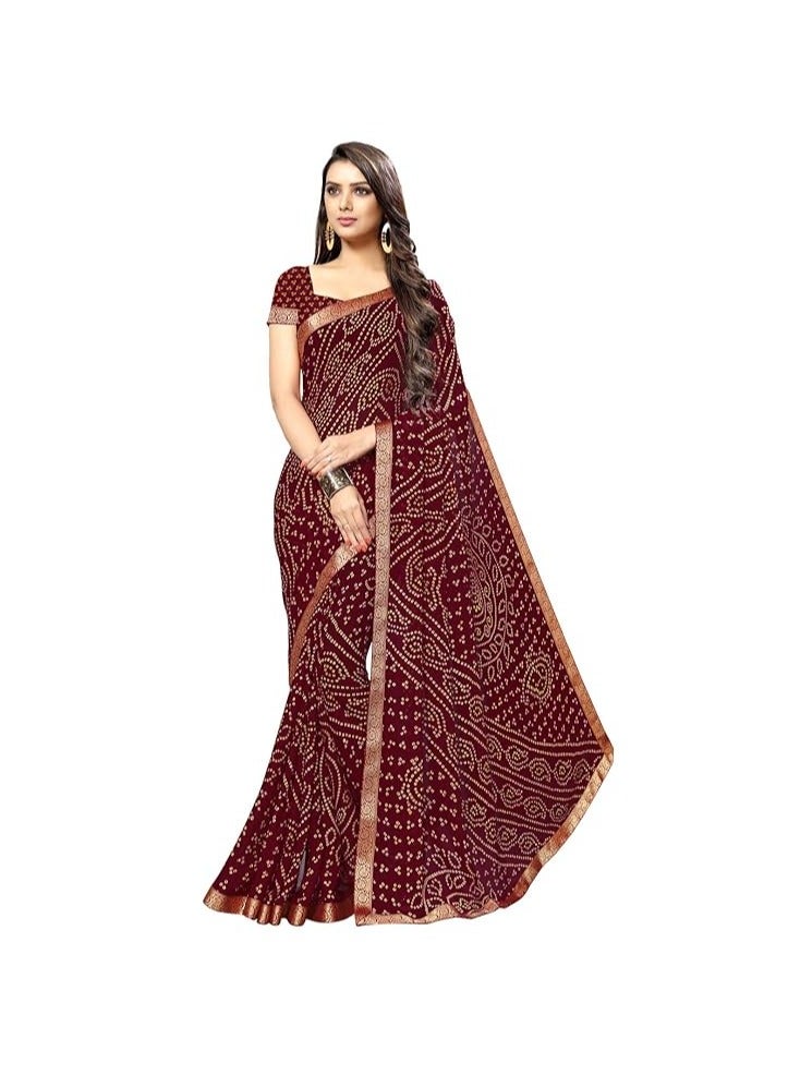 مملكة الإكسسوارات ساري شيفون نسائي مع بلوزة غير مخيطة - Image 1