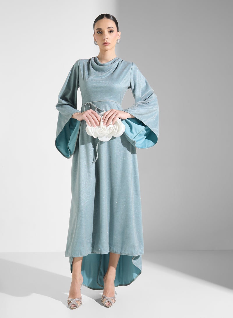 Khizana Cowl Neck Midi Dress - Image 4