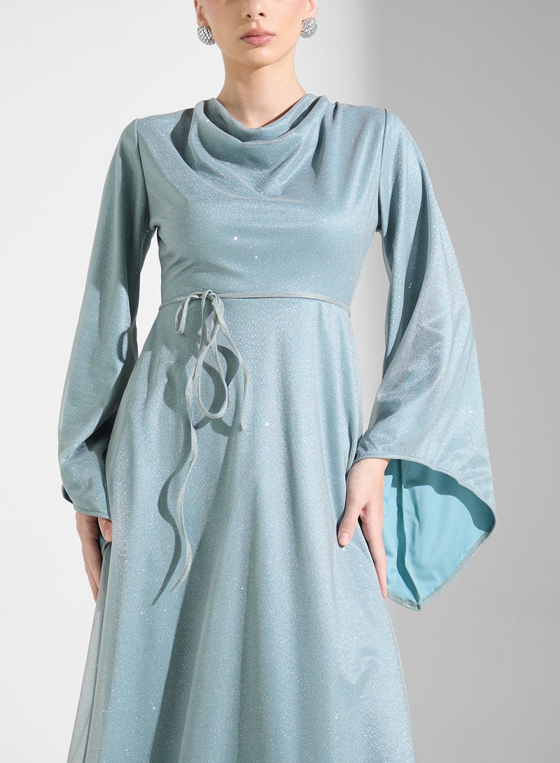 Khizana Cowl Neck Midi Dress - Image 3