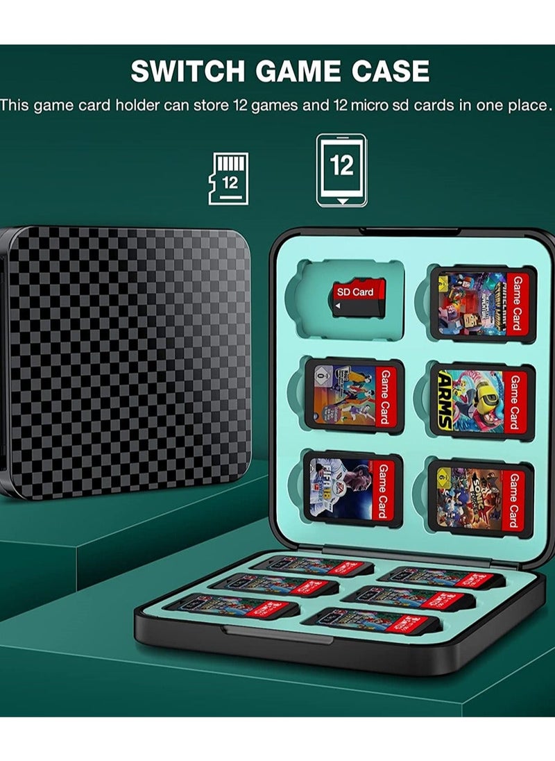 Generic Switch Game Case Holder Compatible with for Nintendo Switch Games Card and Storage 12 Switch Game Cartridge, Protective Hard Shell, Soft Lining Rubber and Portable Switch Game Holder (Black)  - Image 4