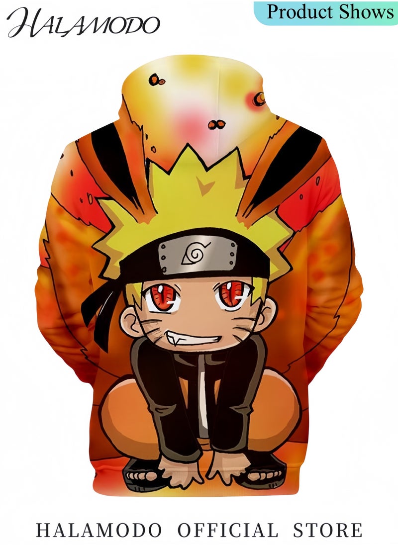 HALAMODO Cosplay Costume Anime Hoodie Hooded Pullover Sweatshirt Anime Cosplay Clothing Printed Hoodies Fashion Street Novelty Hooded for Men Women  - Image 2