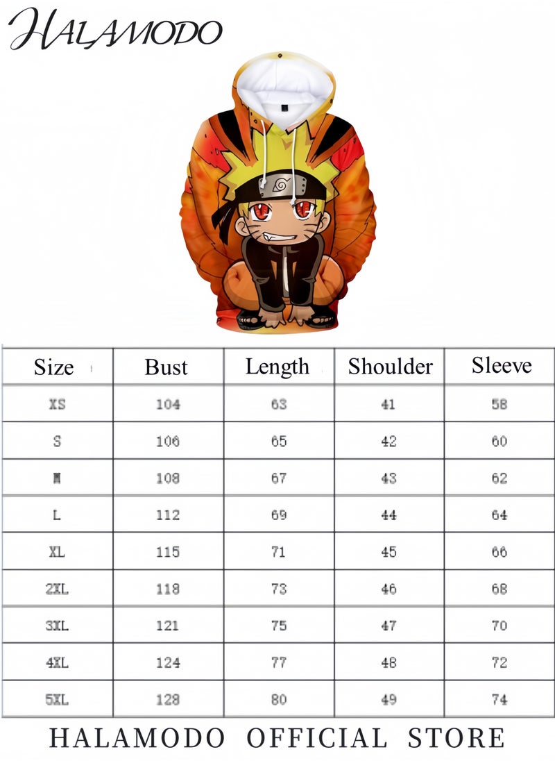 HALAMODO Cosplay Costume Anime Hoodie Hooded Pullover Sweatshirt Anime Cosplay Clothing Printed Hoodies Fashion Street Novelty Hooded for Men Women  - Image 3