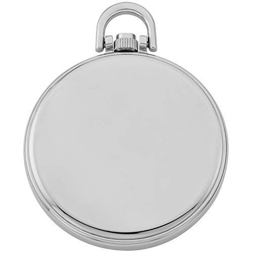 Gotham Men's Stainless Steel Analog Quartz Date Railroad Style Pocket Watch # GWC14107S - Image 4