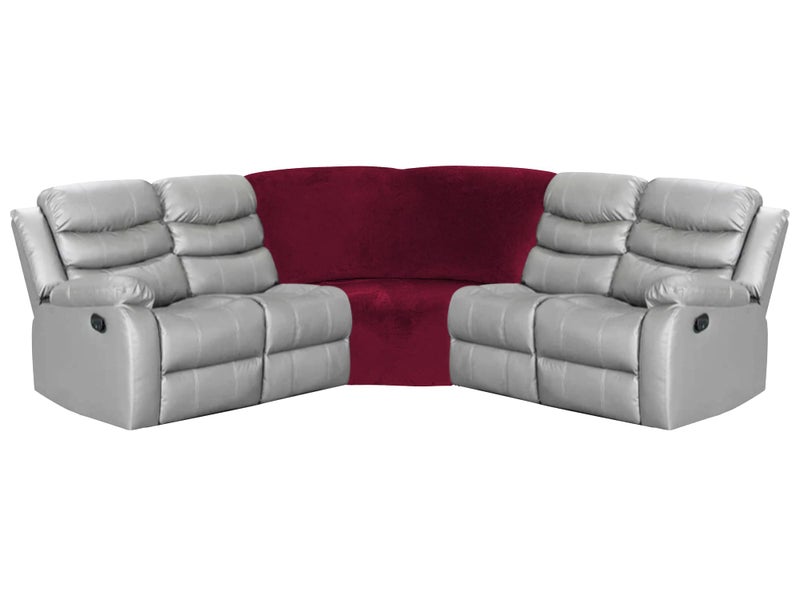 ULTICOR Corner Wedge Seat Cover for L Shape Recliner Couch Wine