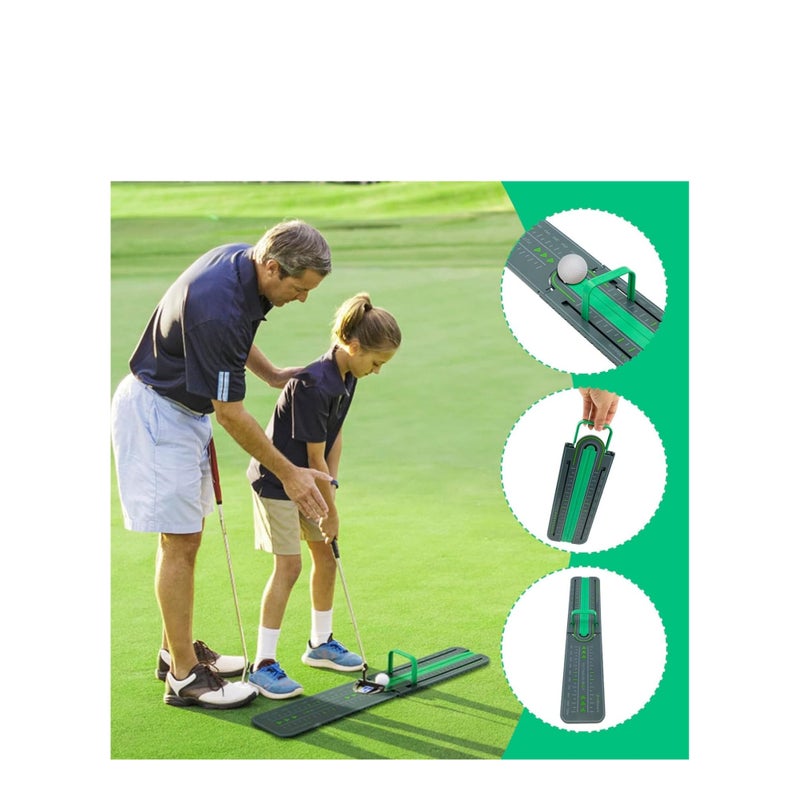 Zikra Golf Precision Distance Putting Drill - Putting Gate Practice Tool, Golf Training Putters, Putting Mirror, Putting Mat, Trainer Aid for Putting Green, Alignment Rail Precision Distance Control - Image 5