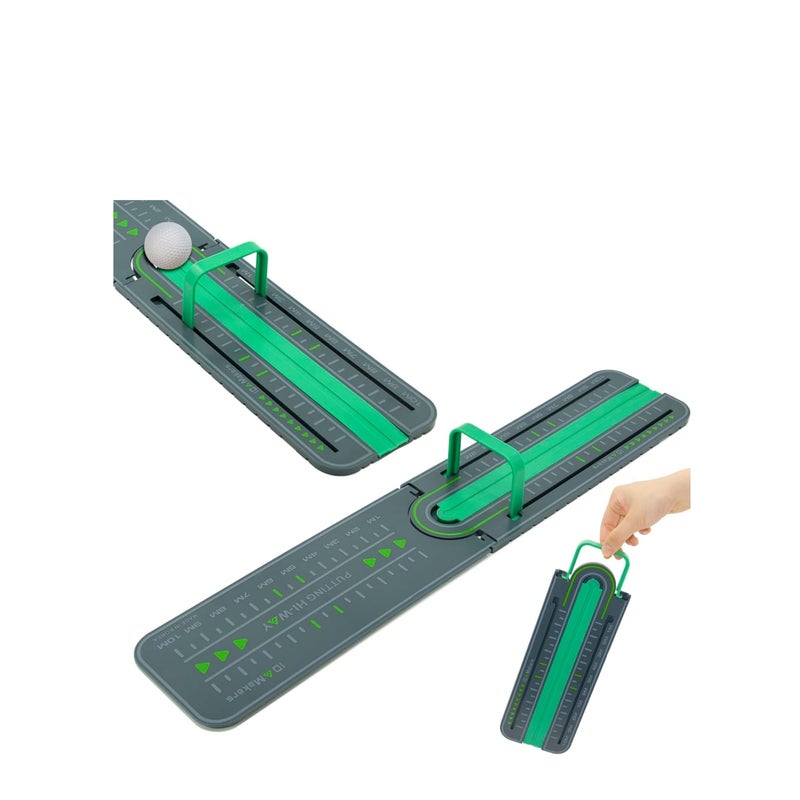 Zikra Golf Precision Distance Putting Drill - Putting Gate Practice Tool, Golf Training Putters, Putting Mirror, Putting Mat, Trainer Aid for Putting Green, Alignment Rail Precision Distance Control - Image 1