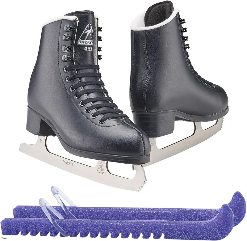 SKATE GURU Jackson Ultima Black Figure Ice Skates for Men/Size: Adult 7 Bundle with Skate Guards - Image 3