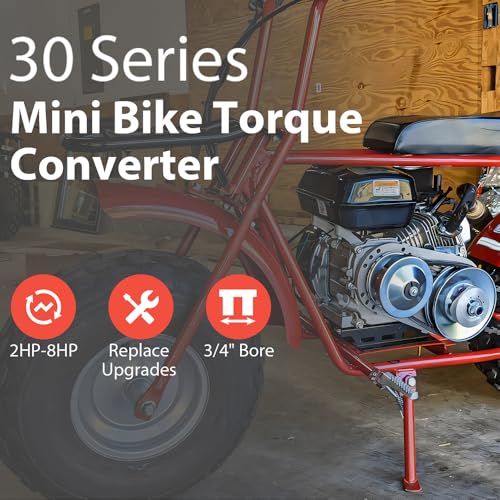 IPARTS EXPERT 212CC Torque Converter 6.5 HP 3/4" Go Kart Mini Bike Comet Clutch 10T 40/41 and 12T 35 Chain Predator Driver Pulley Replacement Set - 30 Series - Image 2