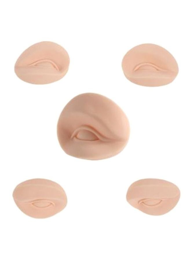 3-Piece 3D Lip Eyebrow Permanent Makeup Tattoo Practice Skin Silicone Beauty Tool Model Beige - Image 2