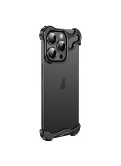 General For iPhone 15promax/15pro/15plus/15 Shaped True Frameless Metal Corner Pad Phone Case Drop Proproof 15Promax/15Pro/15plus/15 Case 