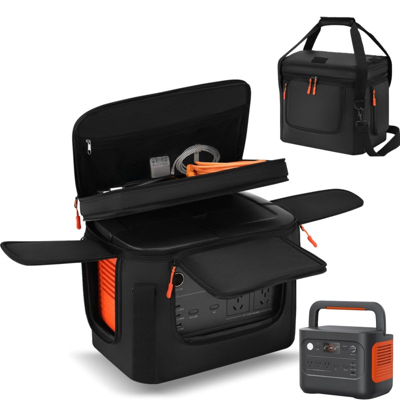 Cxinesbag Portable Power Station Bag Compatible with Jackery Explorer 1000 V2,Soft Padded Carrying Case with Quick-Access Window,Generator Cover for Jackery 1000 V2 (Not for Jackery 1000, 13.78*10.23*10.8in) - Image 1