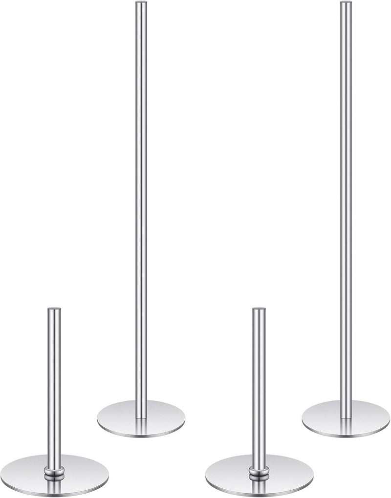 Nosiny 4 Pieces Stainless Steel Cake Heating Core 6 and 2 Inch Silver Heating Rod Cake Baking Supplies for Birthday Party Wedding Decorating Baking Tools Accessories Kitchen Utensils - Image 1