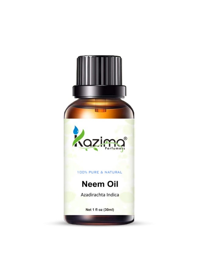 KAZIMA Neem Carrier Oil - 100% Pure, Natural & Undiluted Cold Pressed Oil for Aromatherapy, Skin Care, Hair Care and Face, 30 ml - Image 3
