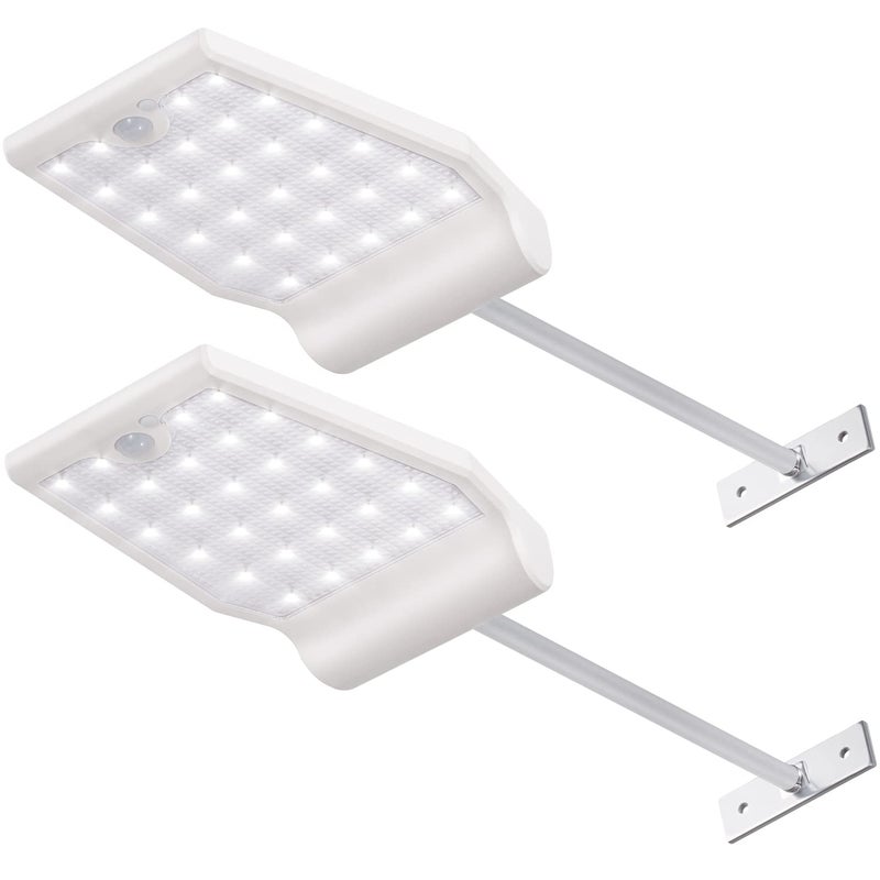 InnoGear Solar Gutter Lights Outdoor Waterproof, 29 LED Solar Motion Lights with 4 Lighting Modes Solar Outdoor Lights Wireless with Mounting Pole for Wall Fence Yard Barn Porch Garage, Pack of 2 - Image 1