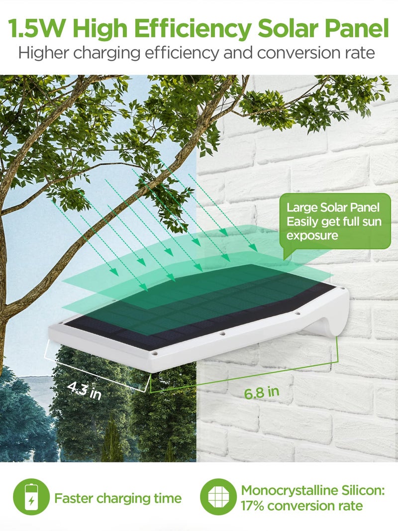 InnoGear Solar Gutter Lights Outdoor Waterproof, 29 LED Solar Motion Lights with 4 Lighting Modes Solar Outdoor Lights Wireless with Mounting Pole for Wall Fence Yard Barn Porch Garage, Pack of 2 - Image 3