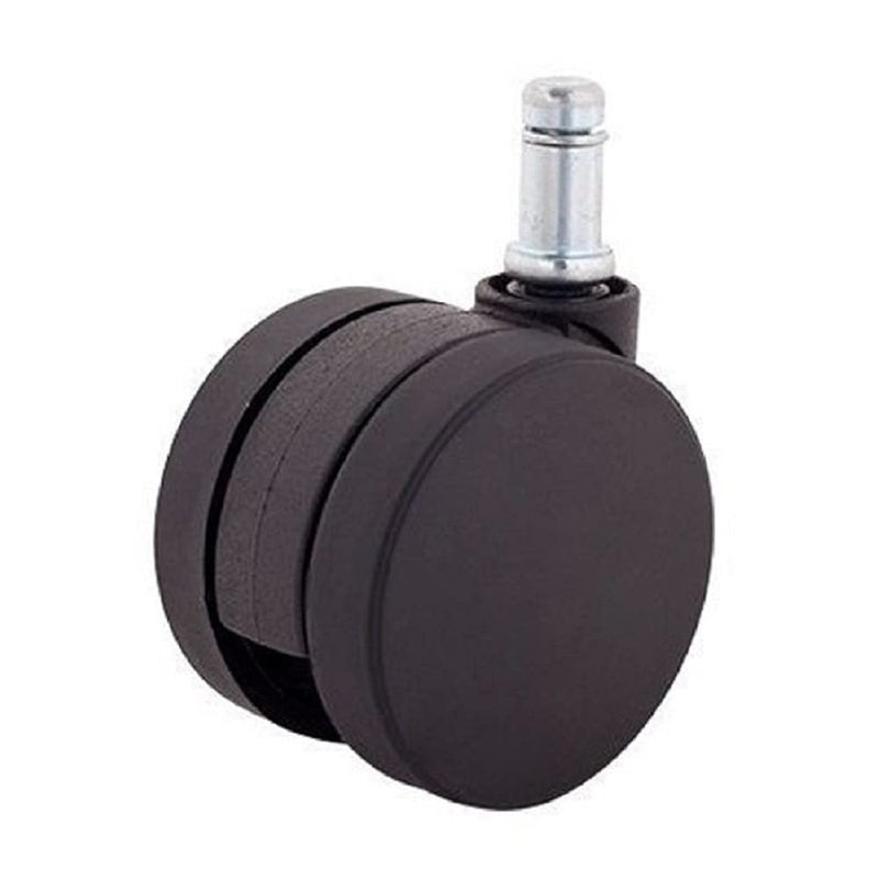 PACIFIC MOVERS Black Twin Caster Pin Twin Caster Office Chairs Wheels 60mm Set of 5 - Image 3