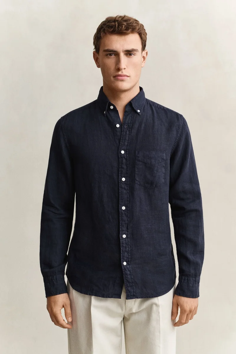 Gant  Regular Gmnt Dyed Linen Shirt for Men | Best Price UAE