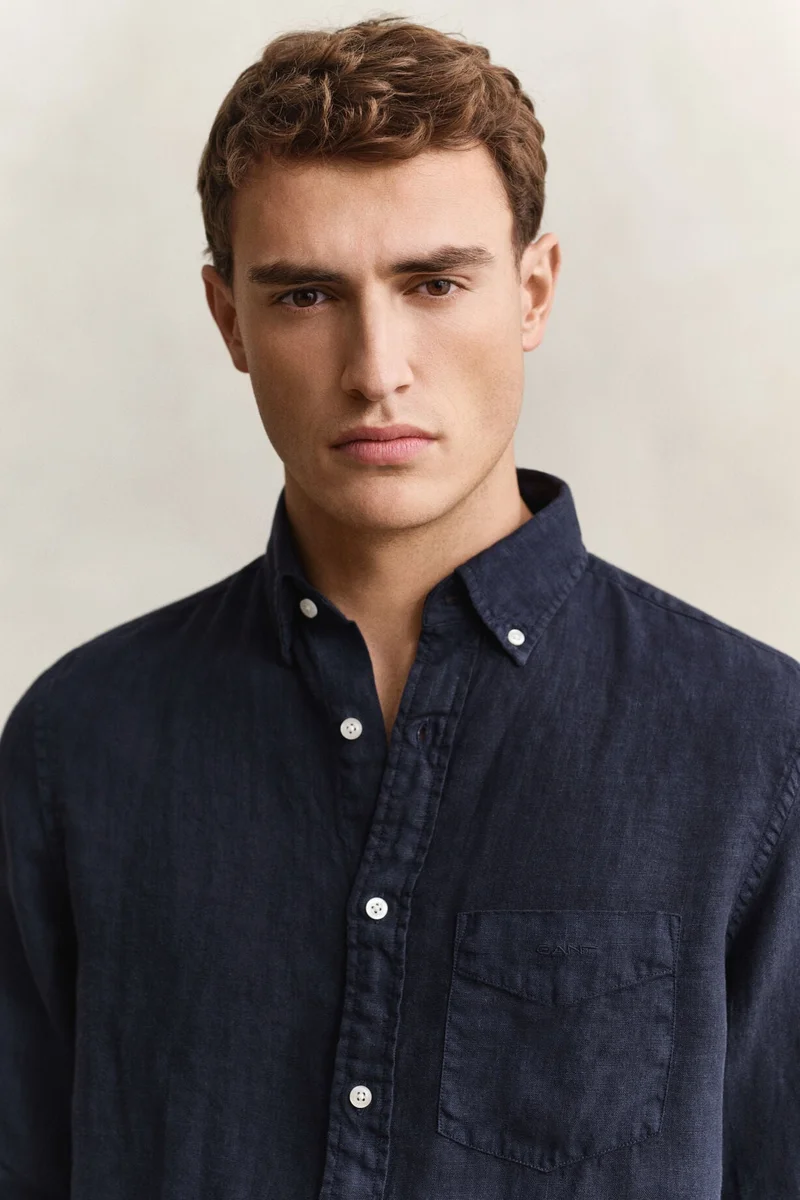 Gant  Regular Gmnt Dyed Linen Shirt for Men | Best Price UAE