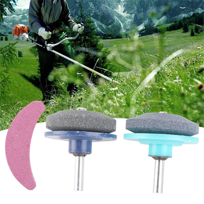 3Pcs/Set Universal Lawn Mower Trimmer Blade Sharpener Grinding Sharpening Stone Tool Garden Accessory - Image 3