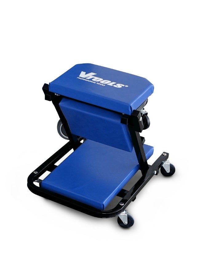 في تولز زاحف ومقعد قابلان للطي 2 في 1، إطار فولاذي Q195 عالي التحمل - Image 1