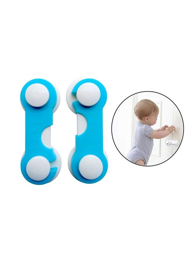 The Little Lookers Multipurpose Non Toxic Bpa Free Safety Lock For Doors Cabinet Fridge Drawer ; Safety Accessories For Baby;Kids;Infant;Toddler (Blue Pack Of 6)  - Image 3