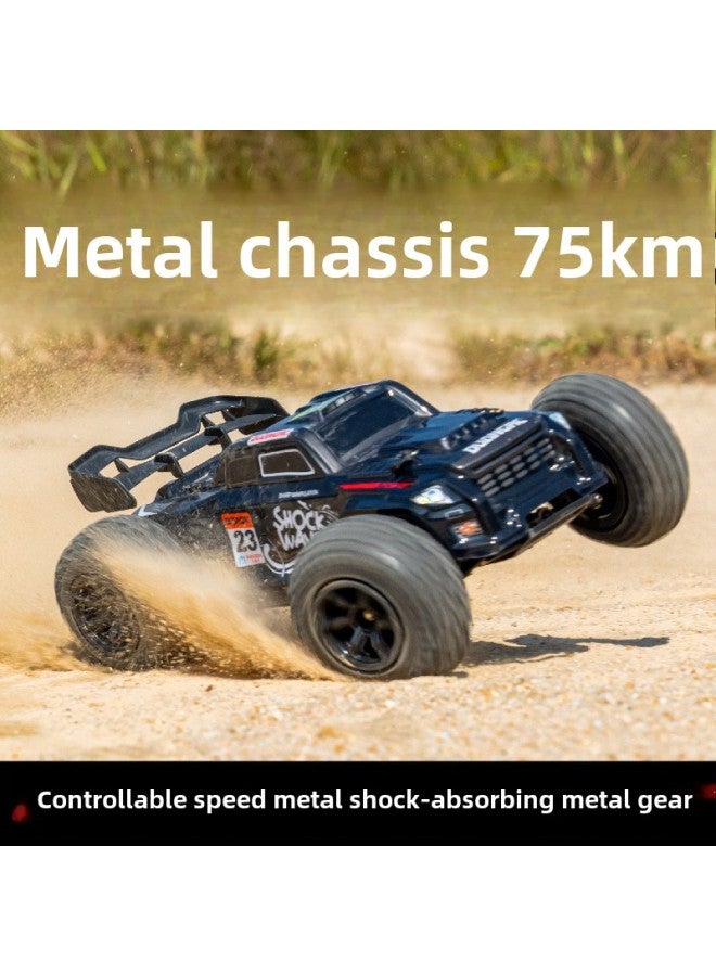Professional Rc Remote Control Car Drift Car Metal Car Toy Adult High-speed Big Foot Climbing Car Four-wheel Drive Racing Car-Color:Black 【brushless/speed 75】 Metal Bottom/metal Drive/metal Hydraulic Shock Absorber-Proportion:1:16 - Image 3