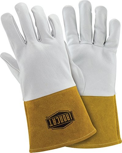 IRONCAT 6141 Kidskin TIG Welding Gloves – Large, Kevlar Thread Welding Gloves with 4 in. Gold Cuff, Straight Thumb, Pearl, Natural - Image 5