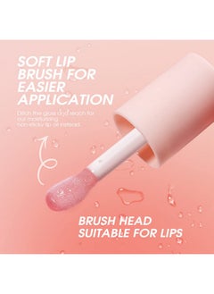 Mrettick Plumping Lip Oil 4 Packs Hydrating Lip Glow Oil Fruit Extract Lip Gloss Moisturizing Lip Balm and Tinting for Dry Lips  - Image 4