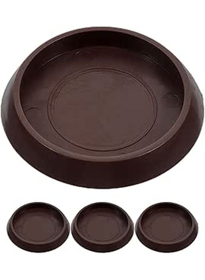 4Pcs 1 3 4 Inch Round Non Slip Furniture Coasters Chair Leg Pads Floor Protectors - Image 1