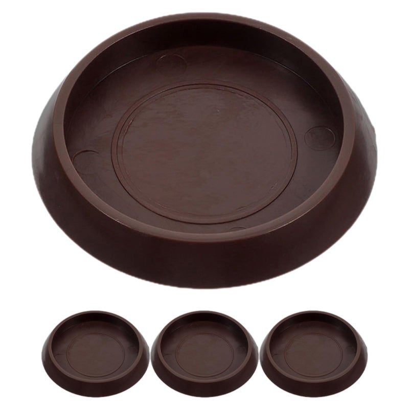4Pcs 1 3 4 Inch Round Non Slip Furniture Coasters Chair Leg Pads Floor Protectors - Image 2