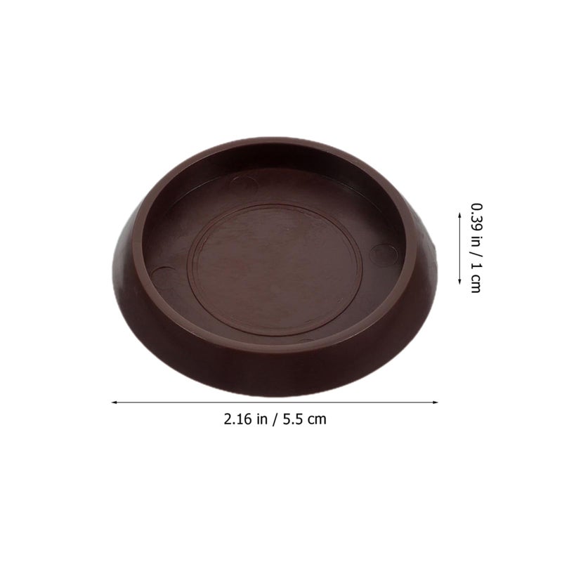 4Pcs 1 3 4 Inch Round Non Slip Furniture Coasters Chair Leg Pads Floor Protectors - Image 3