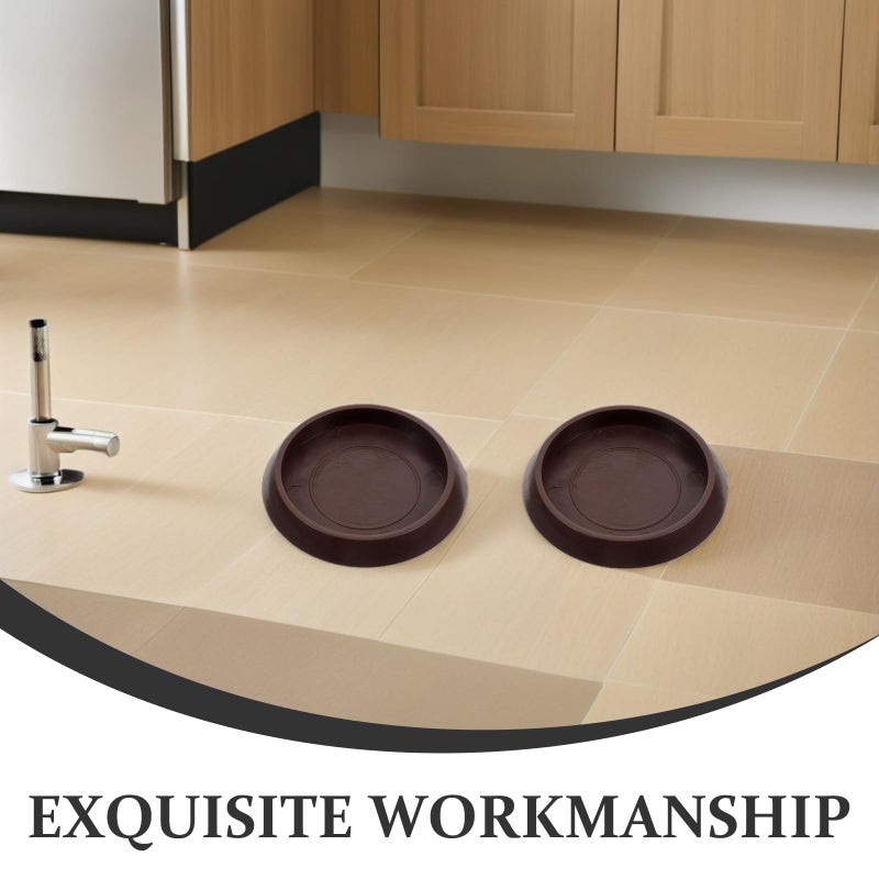 4Pcs 1 3 4 Inch Round Non Slip Furniture Coasters Chair Leg Pads Floor Protectors - Image 4