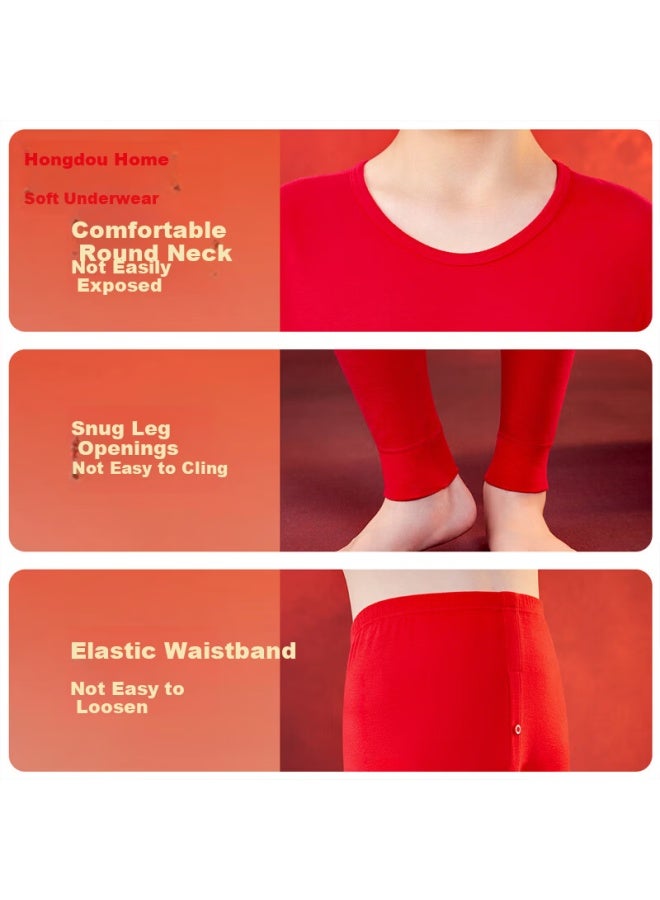 HOdo Home Hodohome Boys 3a Antibacterial Cotton Amine Festive Red Autumn Shirt And Pants Set For New Year Celebration 209 150 - Image 4