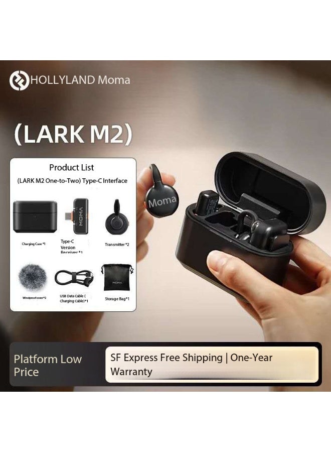 MOMA LARK M2 Hidden Wireless Lavalier Microphone – 48kHz/24-bit, Ultra-Light 9g Clip-On Mic, AI Noise Cancellation, Up to 300m Wireless Range, USB-C/Lightning/Camera Compatible - Image 5