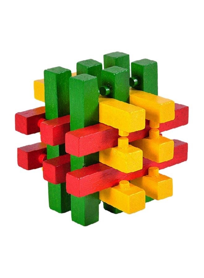 NIBEMINENT Wooden Brain Teaser Toy ABC045 8x8x8cm - Image 1