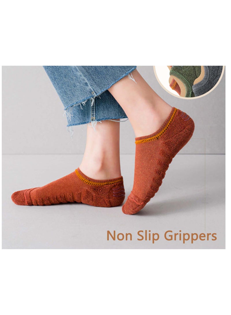 SYOSI 10 أزواج من جوارب الكاحل الرياضية للنساء، جوارب جري منخفضة القطع قابلة للتنفس، جوارب رياضية مريحة، جوارب قطنية غير قابلة للانزلاق لا تظهر للنساء - Image 3