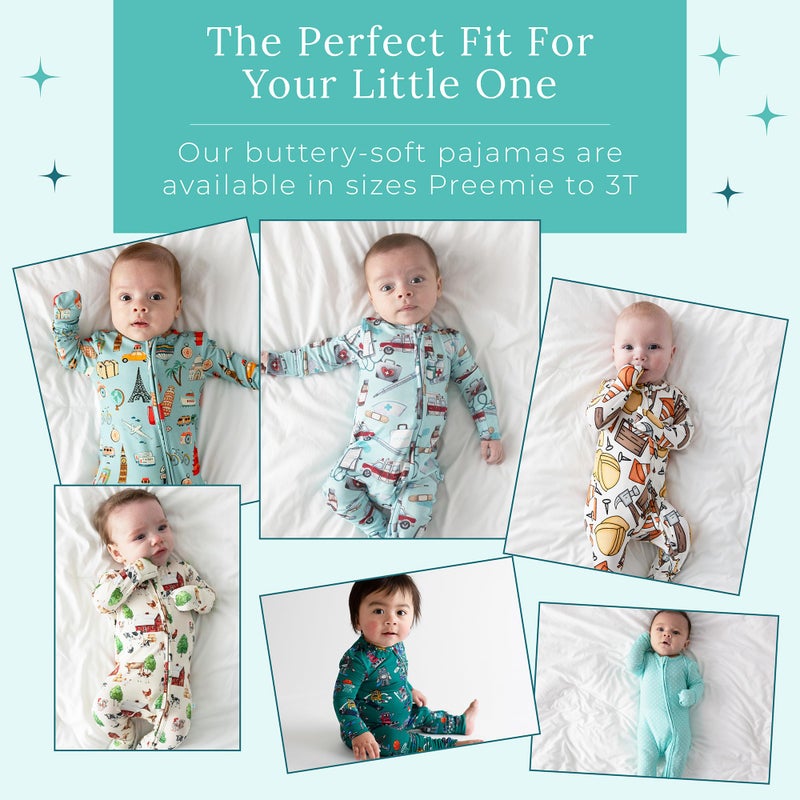 Posh Peanut Convertible Baby Sleepers - Boys Footless Baby Pajamas with 2 Way Zipper for Easy Diaper Changes - Pancake Party, 12-18 Months - Image 4