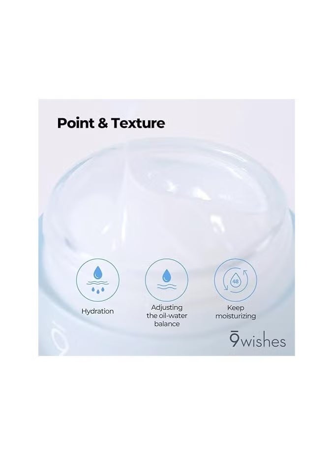 9wishes Hydra Ampule Cream – Deep Hydration Moisturizer for Radiant & Glowing Skin | Lightweight Cream with Hyaluronic Acid & Botanical Extracts | Intense Moisture Lock for All Skin Types – 50ml - Image 3