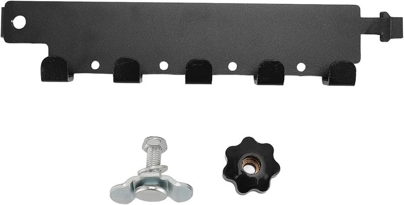 خطافات مسار L من سبائك الألومنيوم الأسود منظِّم أدوات مثبت على الحائط للجراج وعربة النزهة والشاحنة - Image 2