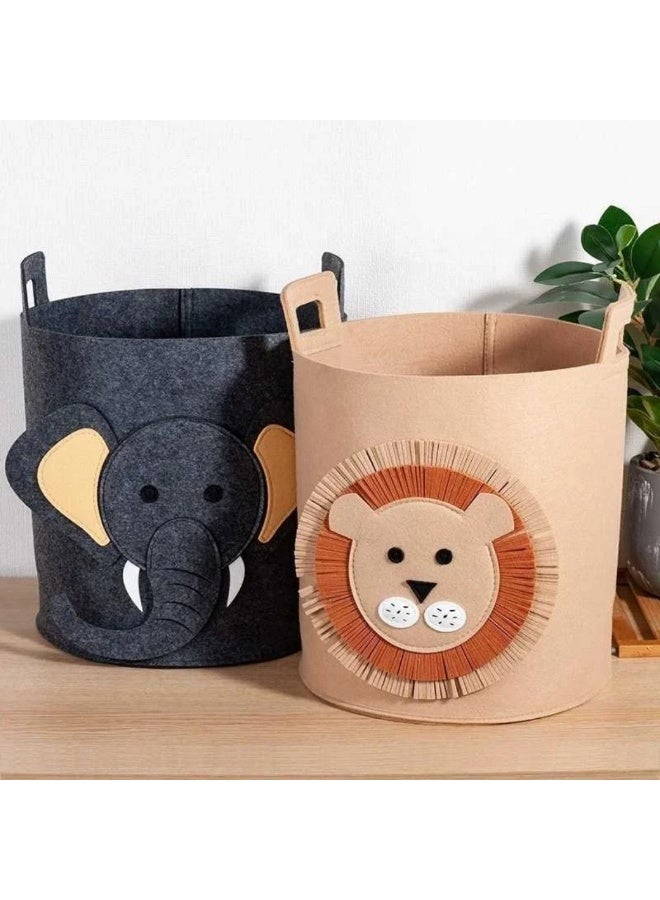 Foldable Storage Basket 35 × 35 cm – Heavy Linen Fabric Storage Bin with Soft Inner Lining, Durable Handles, Collapsible Organizer for Clothes, Toys, Laundry and Home Storage - Image 2