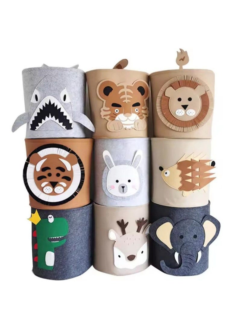 Foldable Storage Basket 35 × 35 cm – Heavy Linen Fabric Storage Bin with Soft Inner Lining, Durable Handles, Collapsible Organizer for Clothes, Toys, Laundry and Home Storage - Image 1